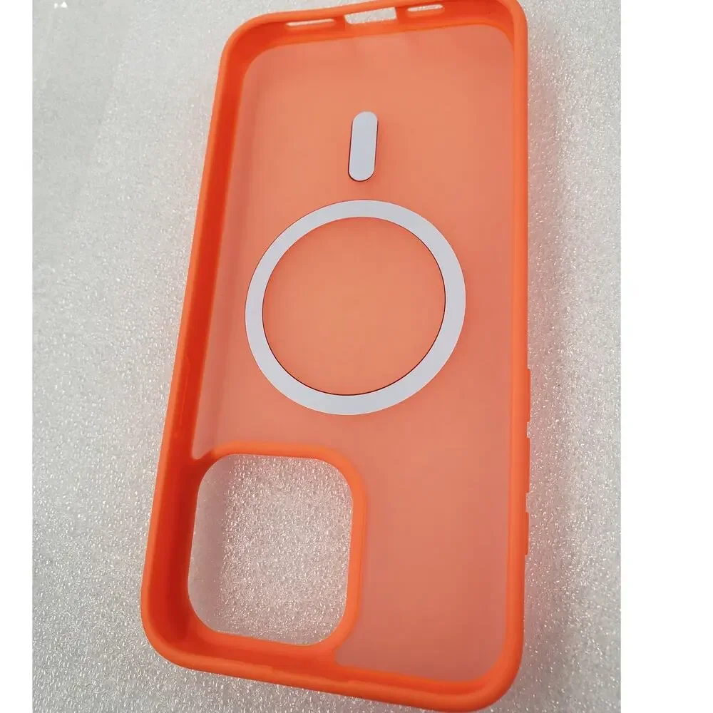 Supfine for iPhone 15 Pro Max Case, Magnetic. Bright Orange Phone Case